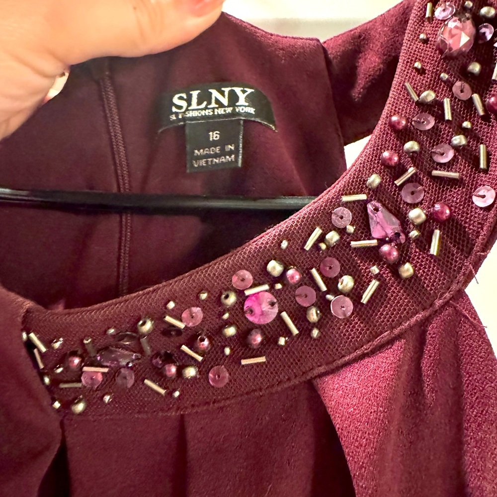 Maroon, SLNY dress paid $100